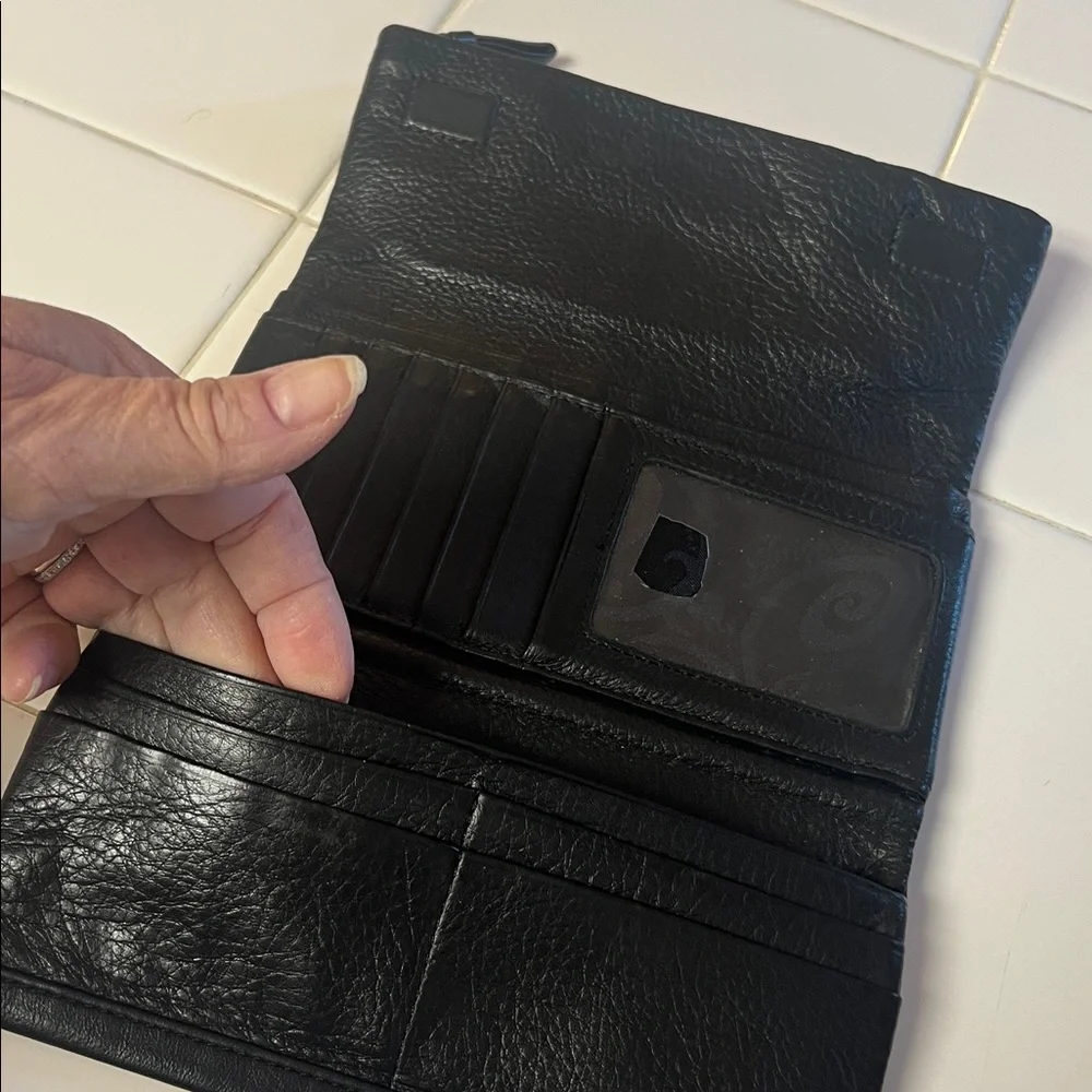 Brighton black soft leather tri fold wallet EUC - Picture 6 of 9